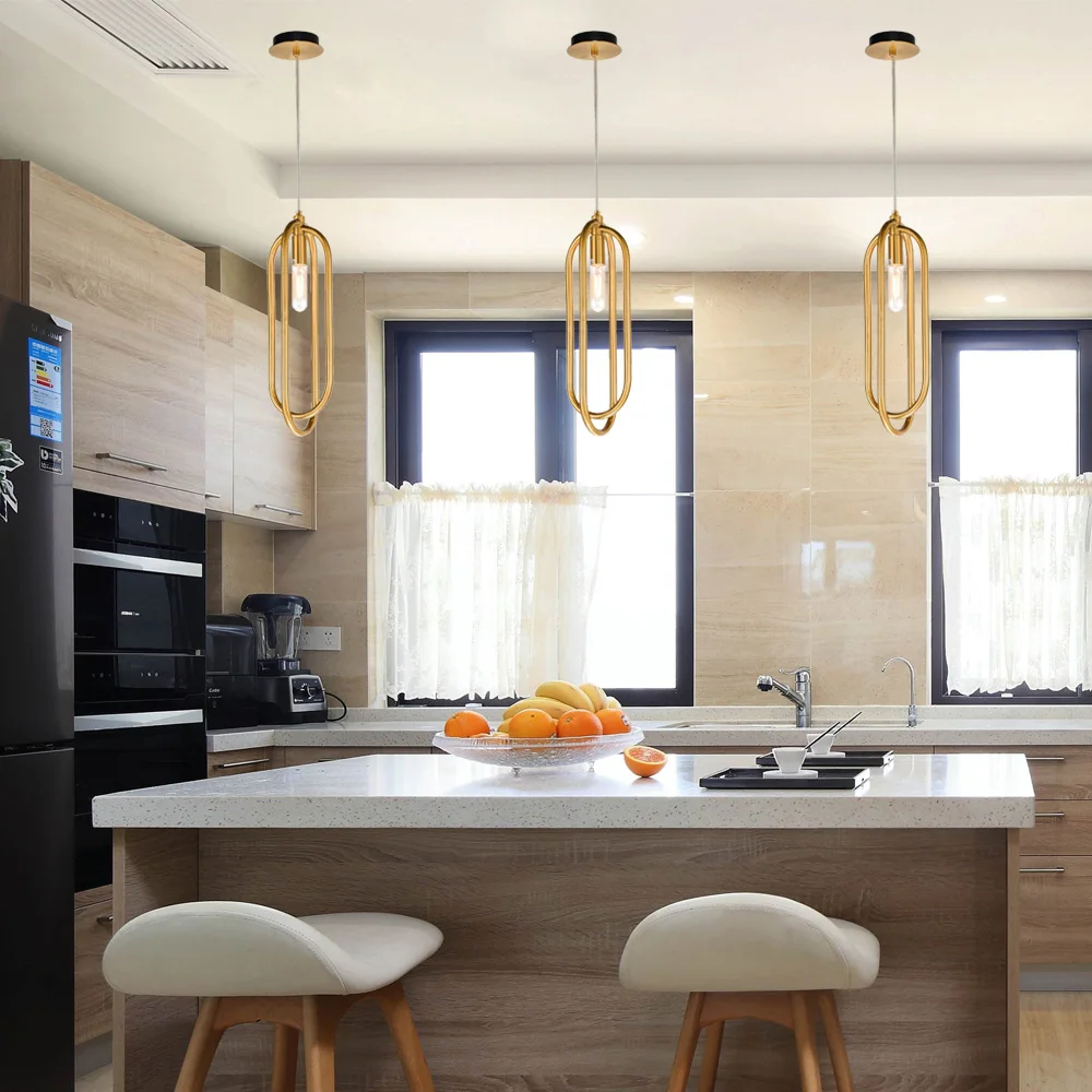 

Modern Gold LED Light Simple Single head Lustre Creative Design Chandeliers For Living Room Bedroom Bedside Hanging Lamp Body