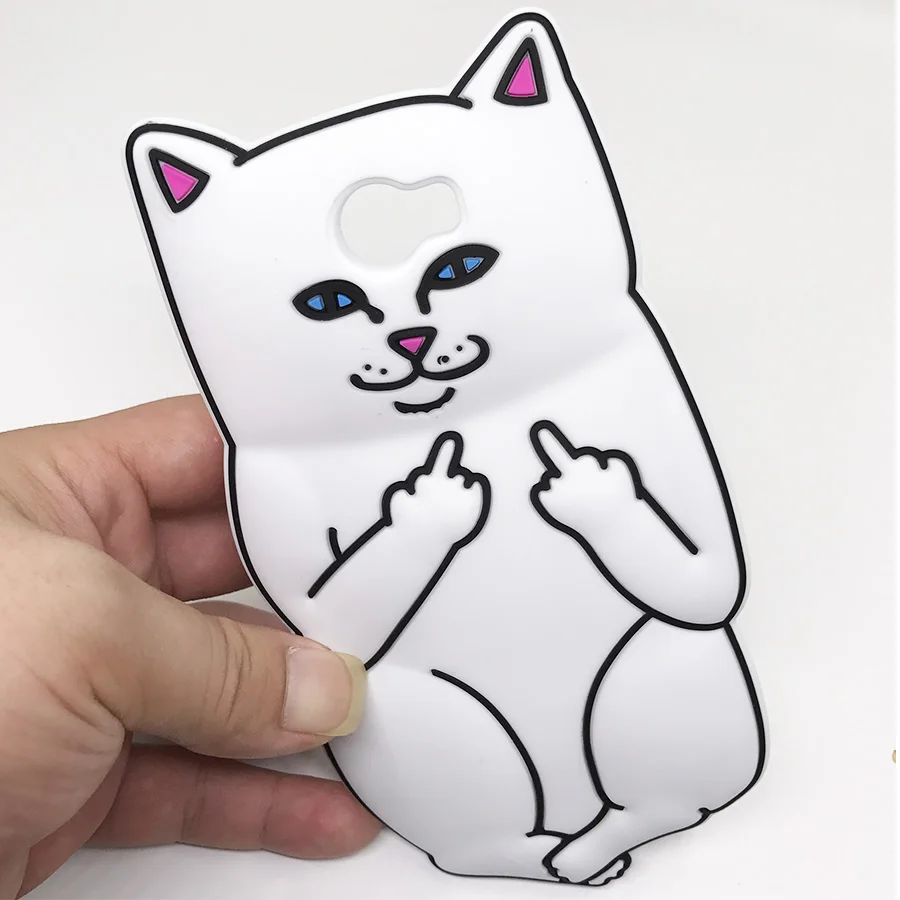 

New Ripndipp 3D Cartoon Cute White Pocket Cat Soft Silicone Phone Case For Huawei Y3II Y3 II Y5II Y5 II Y5 2 Fundas Rubber Cover