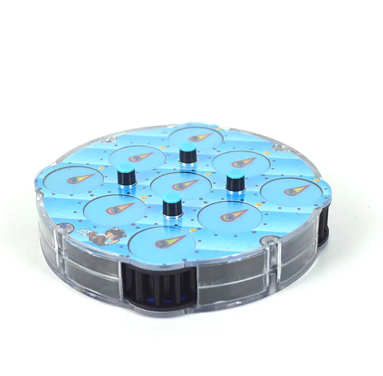 Lingao прозрачный синий Cubo Magico часы ABS Профессиональные магические часы интеллектуальные шестерни куб игрушки 10,8*2 см