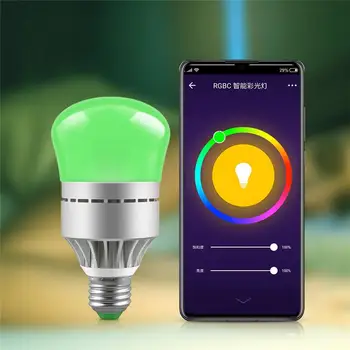 

AC100-264V E27 9W RGBW RGBCW WIFI Smart LED Light Bulb Work With Voice Control for Home Living Room Table Lamp Tuya Remote
