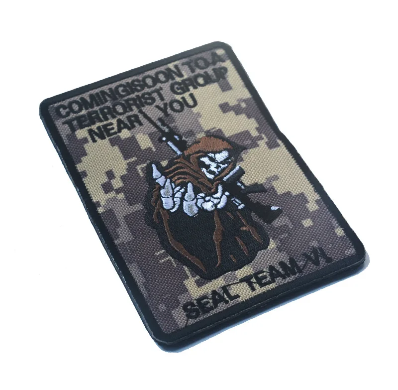 New Embroidered Armband Patch for Clothing Bag Hat Badges Patches Epaulettes Raven Warrior Punisher Mammon Viking - Color: 1