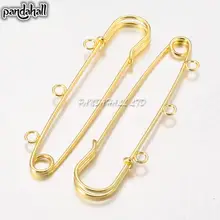 Iron Kilt Pins for Jewelry Golden DIY Material in Garment Decoration Size about 75mm long hole