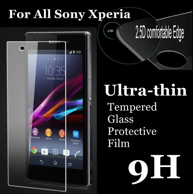 Для Sony Xperia Z1 Z2 Z3 Z4 Z5 компактный м2 M4 M5 мульти телефон защитная пленка 0.26 мм 2.5D