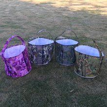 Розовый Камуфляж Пасхи Ведро, ручной Camoflouge Пасхальные Ведра С Листьев Конструкций, камуфляж Пасхальные Корзины DOMIL-1010432