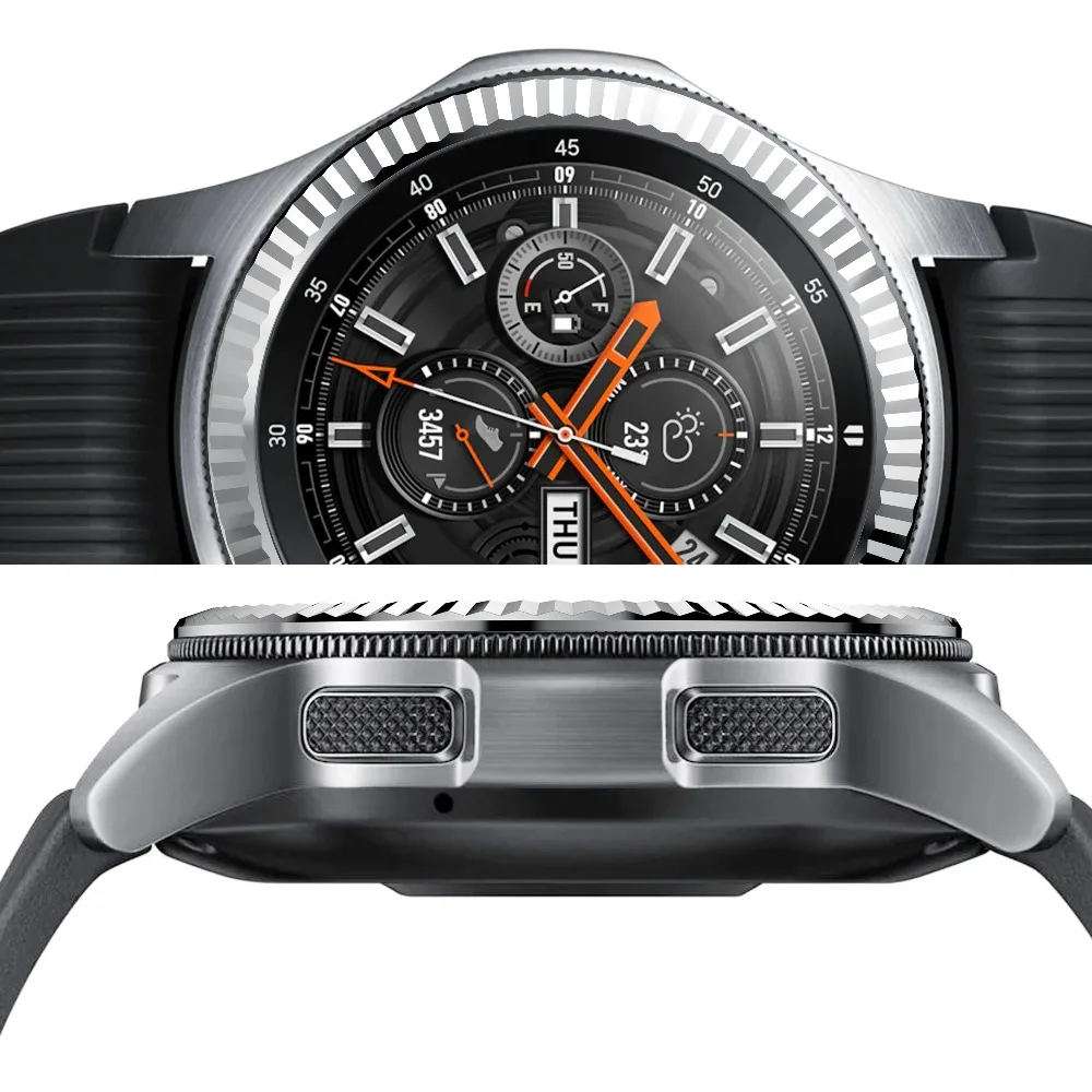 46 мм ширина Нержавеющая сталь ободок кольцо для samsung Galaxy Watch, Спортивные Часы Ободок кольцо Защитная крышка Анти кольцо для шестерни S3