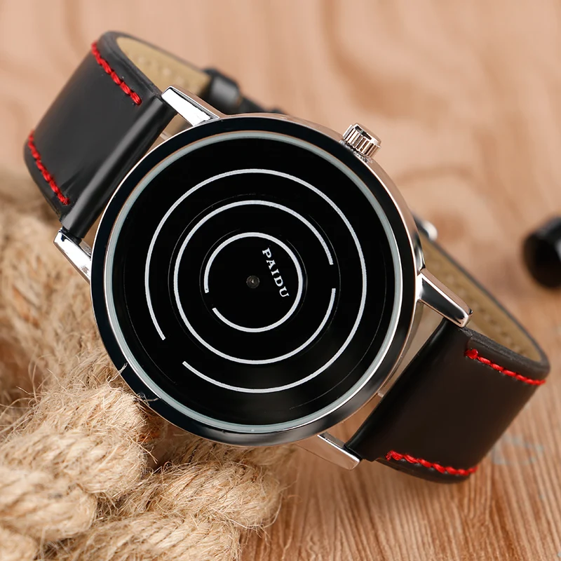 Fashion Cool Turntable Ceative Quartz Watches PAIDU Unique Futurist Concise Men's Wrist Watch Women Sports Clock Red Point Fashion Cool Turntable Ceative Quartz Watches PAIDU Unique Futurist Concise Men's Wrist Watch Women Sports Clock Red Point
