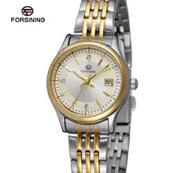 Fsl8089q4t1 Forsining Марка Новейшие женские кварцевые часы с браслетом из нержавеющей стали Подарочная коробка Бесплатная доставка, высокое