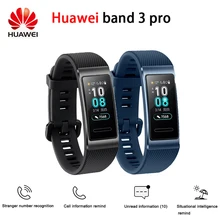 huawei Band 3 Pro gps смарт-браслет металлический Amoled 0,95 'Полноцветный Сенсорный экран Датчик сердечного ритма датчик сна Браслет