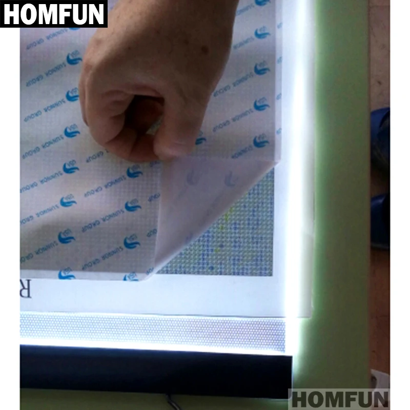 HOMFUN A4 LED Artist Thin Art Stencil Drawing Board Light Box Tracing Table Pad 5D Diy Diamond Embroidery Painting Cross Stitch
