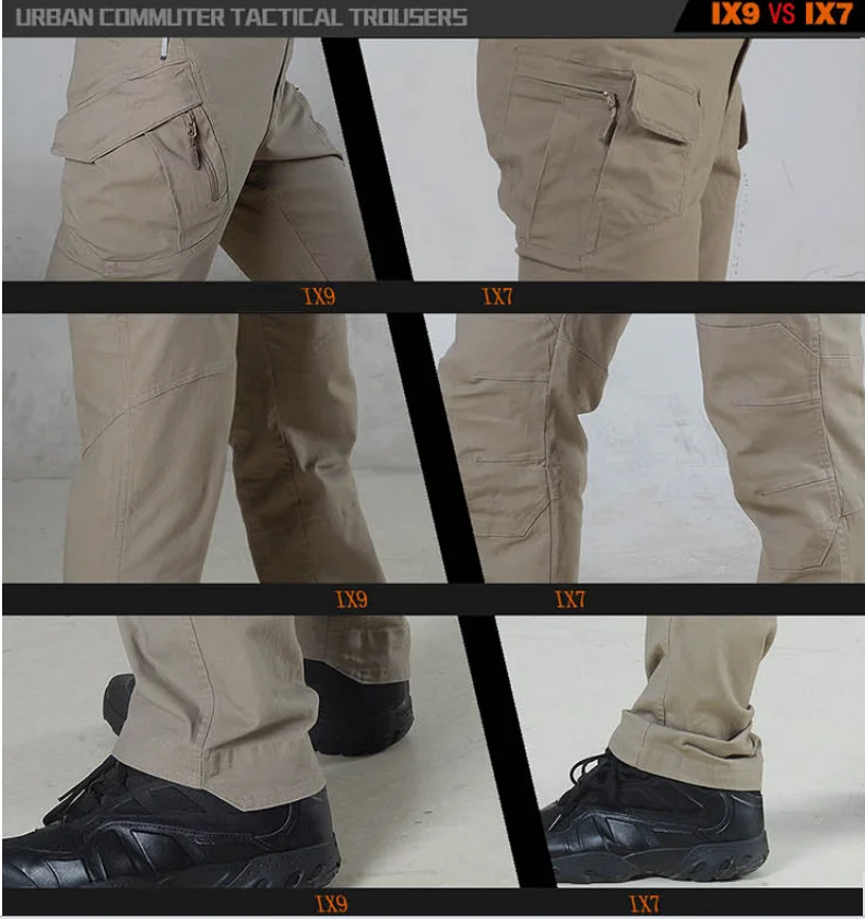 IX7 and IX9 TACTICAL MEN PANTS, COMBAT TROUSERS, ARMY MILITARY PANTS, Polyester Stars and