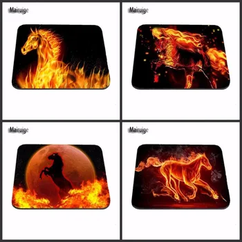 

The Fire Flame Burning Strong Horse New Arrival Customized Mouse Pad Fashion Computer Notebook Durable Non-slip Gaming Mice Mat