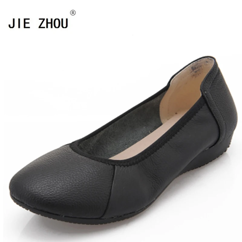 

Women Ballet Flats Shoes Genuine Leather Slip on ladies Shallow Moccasins Casual Shoes Female Summer Loafers Big Size 35-43