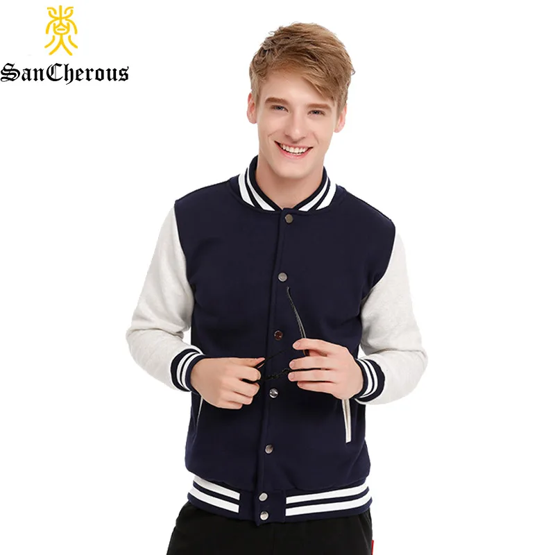 

2019 New Arrival High Quality Fashion Clothing Baseball Jacket Men Patchwork Casual Slim Fit Jacket Men's Clothing Size XS-3XL