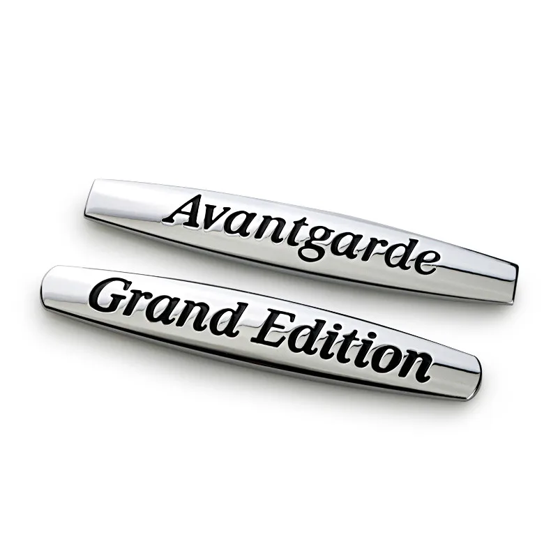 

10x1.8cm Avantgarde Grand Edition Bar Chrome Metal Car Styling Refitting Fender Emblem logo Sticker Exterior for Benz S600L