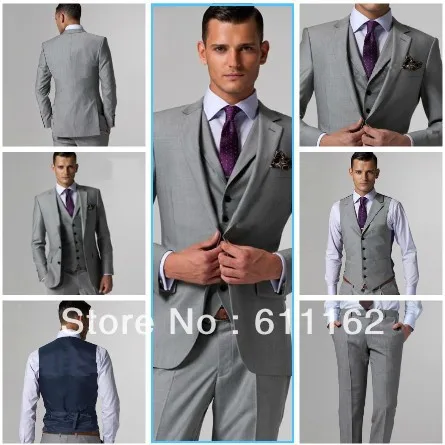 Free Shipping Custom Suit Light Grey Wedding Groom Wear Tuxedos Best Free Shipping Custom Suit Light Grey Wedding Groom Wear Tuxedos Best Man Notch Lapel Groomsmen Men Dress In Suits From Weddings Events