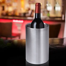 Ведро для шампанского из нержавеющей стали, толстое Двухслойное ведро для пива, льда, бочки для вина, вечерние, свадебные принадлежности