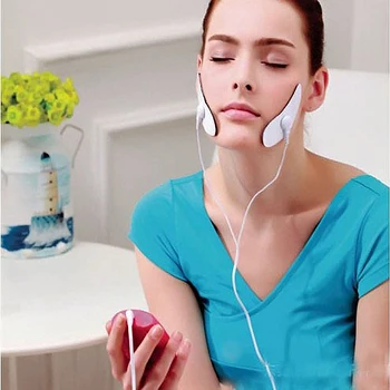 

EMS Electric Face Massage Slimming Facial Massager Electronic Muscle Stimulator +2pcs Electrode Face Sticker + 2 Cheek Sticker