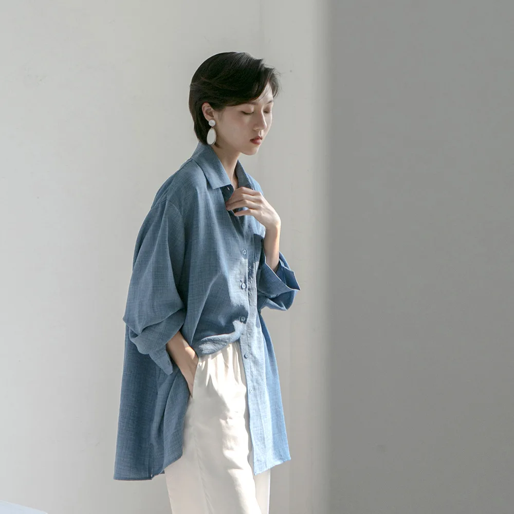 

Chic Solid Shirts Long Sleeve Blouse Plus Size Shirts Oversize White Blouses Maxi Boyfriends Chemisier