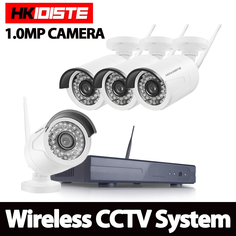 Беспроводной NVR системы видеонаблюдения 720 P ip-камера Wi-Fi водонепроницаемый ИК ночного Vison дома безопасности комплект камеры наблюдения no HDD