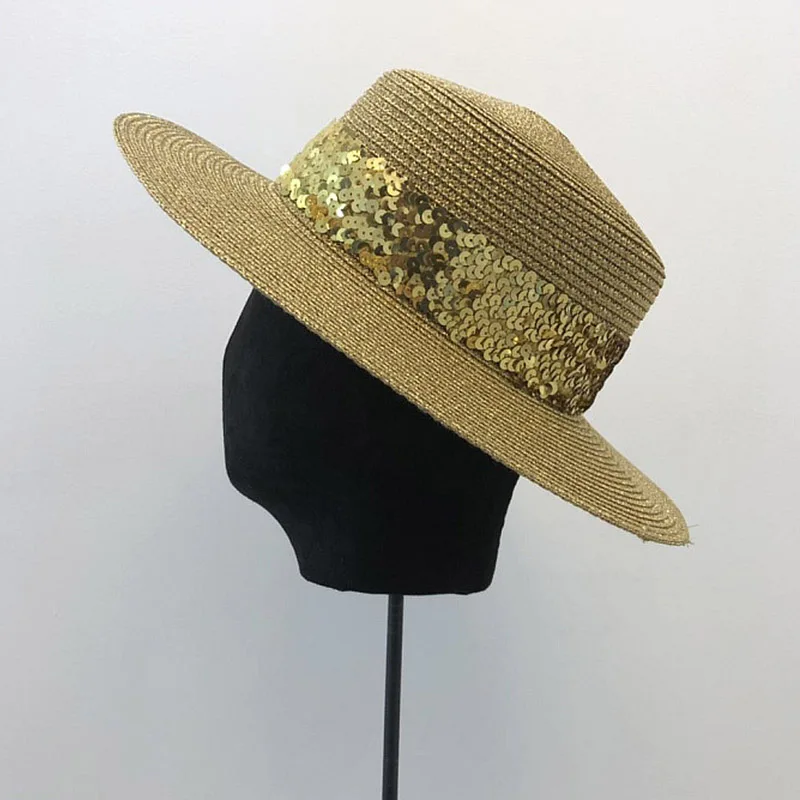 Women Vintage Wool Felt Fedora Floppy Wide Brim Gold Chain Summer Hat Cap Uk 