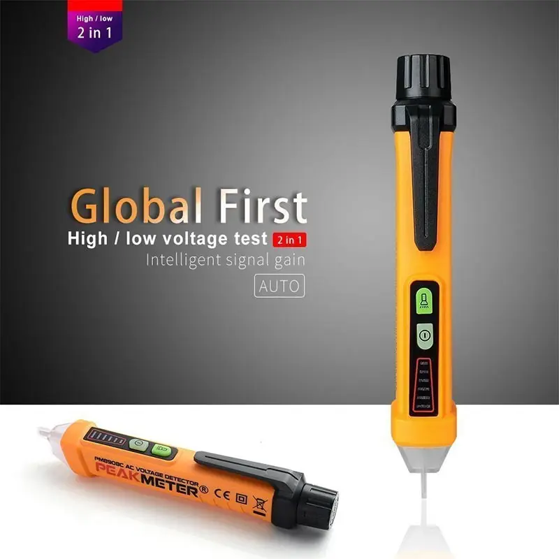 Peakmeter PM8908C 50 60 Гц AC 12 1000 В бесконтактный Тестер Напряжения Ручка детектор цепи
