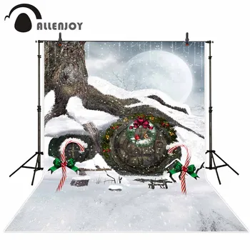 

Allenjoy photography backdrop Winter Tree House Christmas Child Classic new background photocall customize new arrivals photo