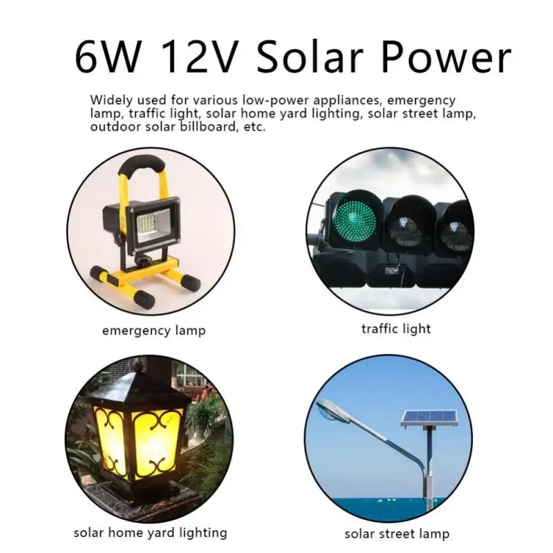 Солнечная панель 6 Вт 12 В DIY Панель зарядное устройство zonnepaneel для аккумуляторной