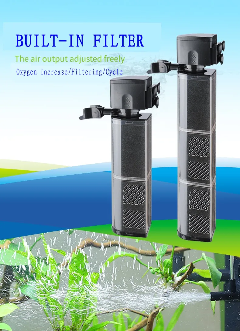 

SOBO fish tank 3-in-1 built-in submersible pump Aquarium muter oxygenation filtration and circulation multifunction equipment