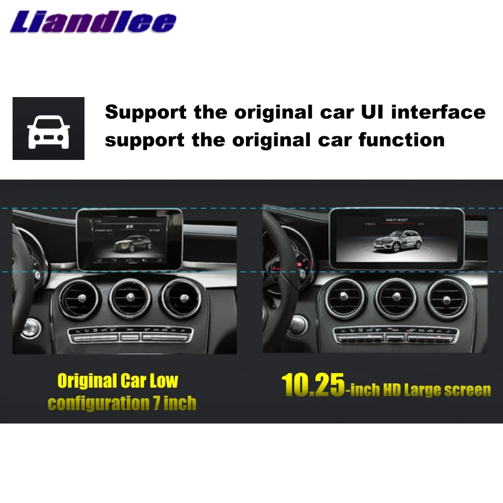 Liandlee автомобильный мультимедийный плеер 4G ram для Mercedes Benz C Class MB W205~ NAVI автомобильный Радио стерео CarPlay gps навигация