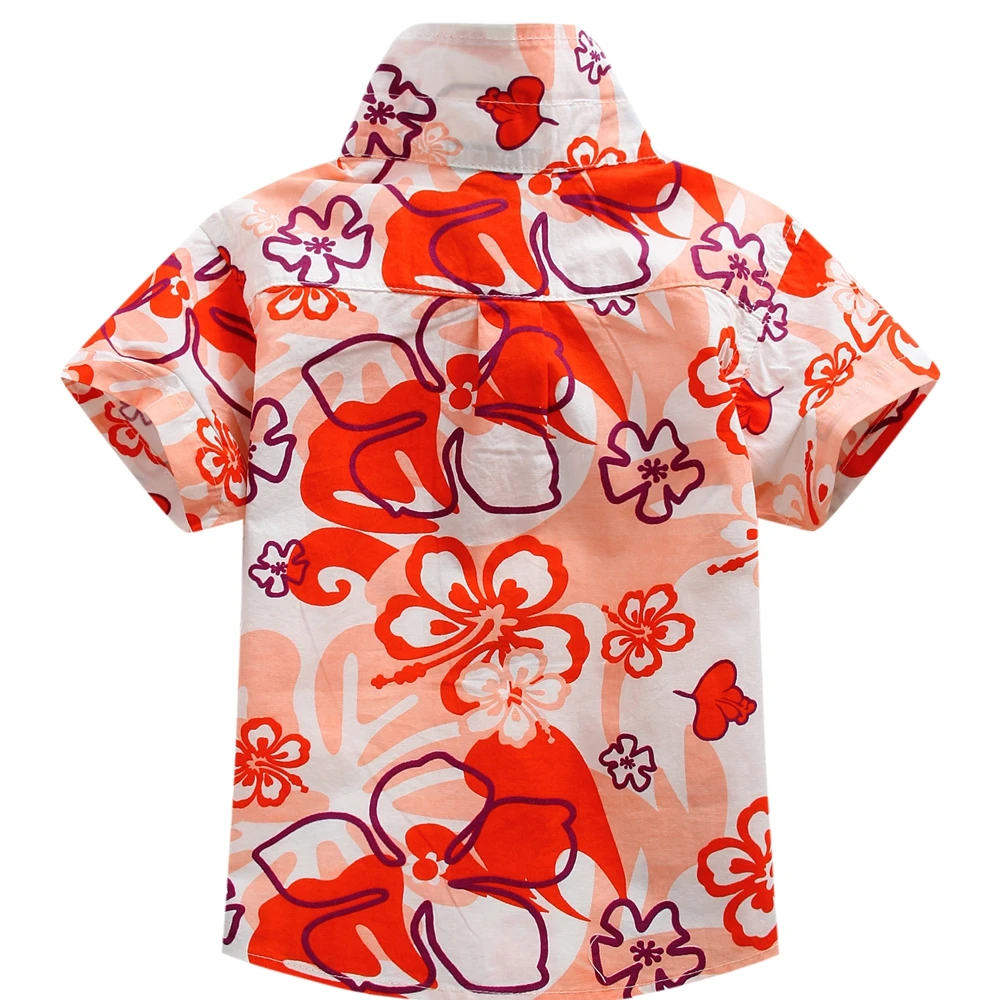 Новое поступление хлопковая рубашка с цветочным узором гавайская рубашка для мальчика T1536