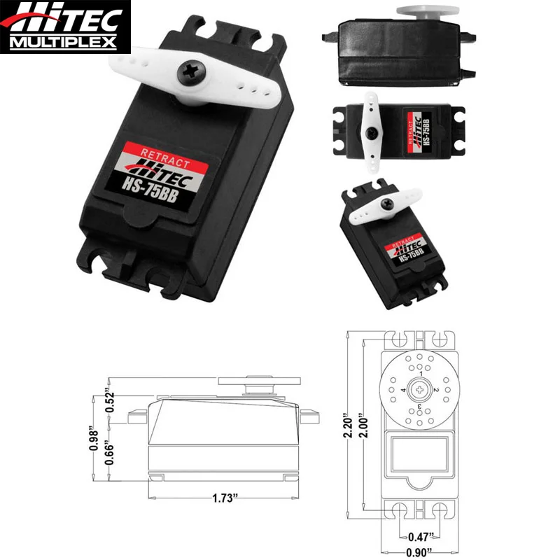 

Original HS-75BB Retractable landing gear Torque kg./cm. (4.8V / 6.0V): 6.6 / 8.2
