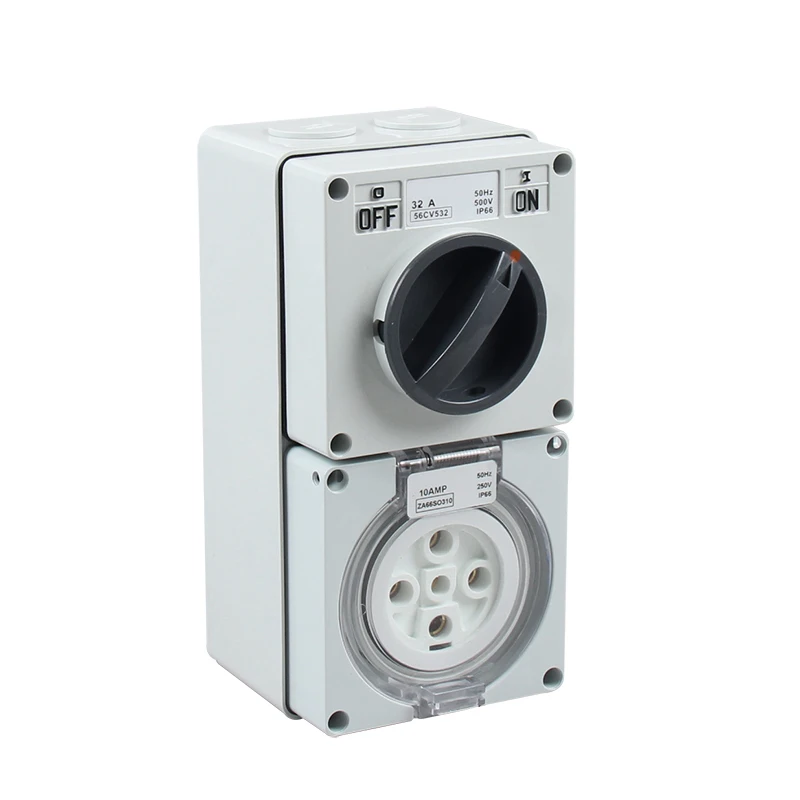 IP66 500V 32A изолятор переключатель разъединитель комбинированный гнездо