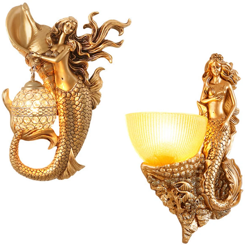 

Retro LED Angel Wall Light Fixture Sconce Creative Indoor Resin Wall Lamp Post-modern For Bedroom Living Room Wall Sconce B286
