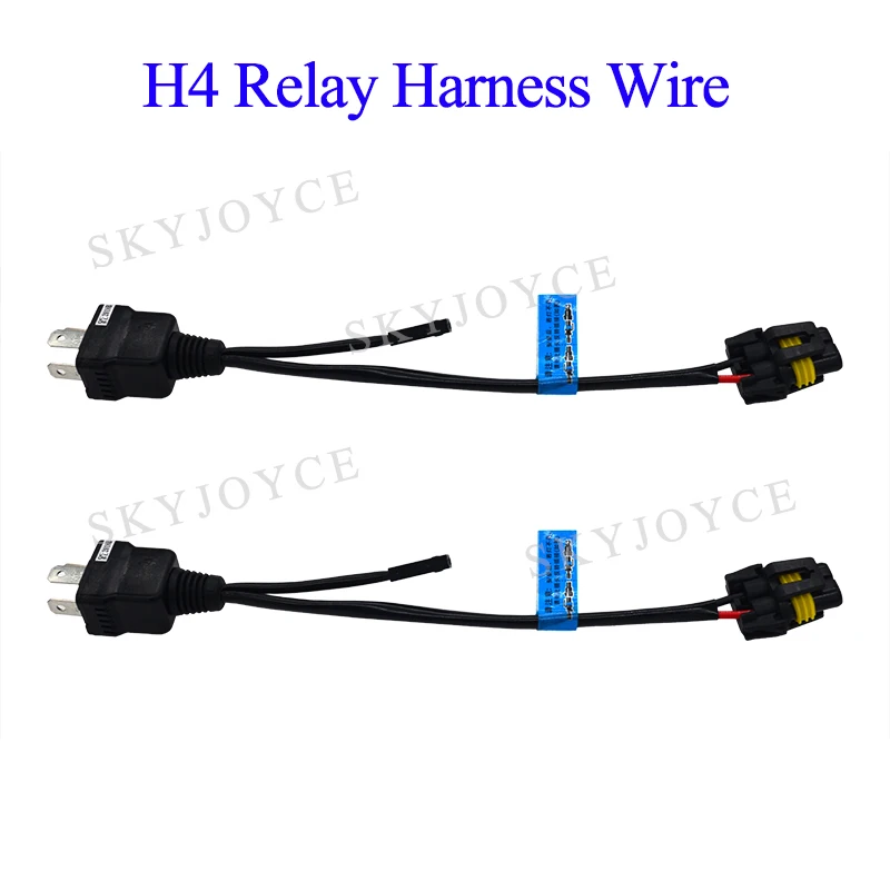 SKYJOYCE 35W 55W H4 HID Bi-Xenon Swing Bulb 5500K Xenon H4 High Low Beam Car Light Bulb With H4 Controller Relay Harness wire1