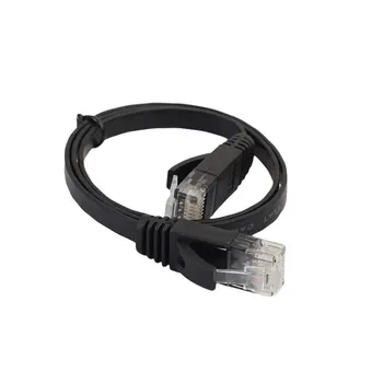 

0.5M/1M/3M/5M/10M RJ45 Ethernet Cables Flat CAT6 UTP Ethernet Internet Cable Network Cable RJ45 Patch LAN Cable Connector Black