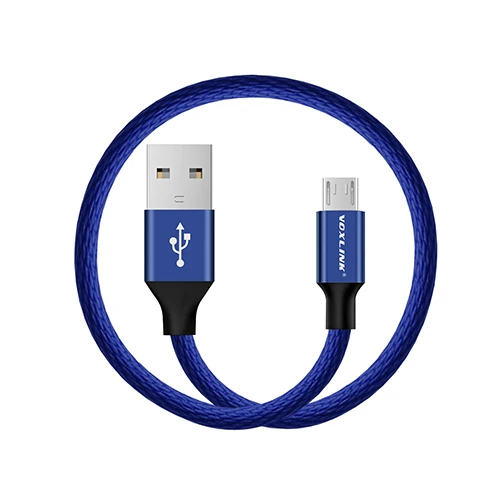 VOXLINK 2.4A Micro USB кабель Быстрый кабель синхронизации данных и зарядки для samsung huawei Xiaomi Andriod Micro USB шнур Кабели для мобильных телефонов - Цвет: Blue
