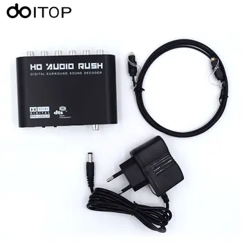 

DOITOP Digital Audio Converter 5.1 Channel AC3/DTS Gear Surround Sound Rush Decoder HD Players For PC DVD Headphone PS3 XBOX360