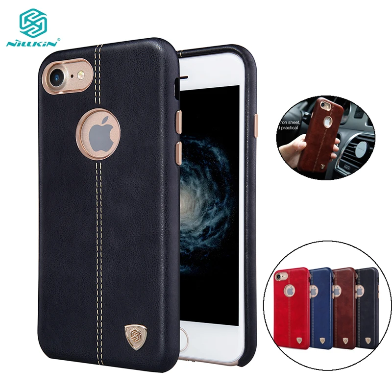 Meilleur Marque Vintage PU couverture en cuir pour iPhone 7 Plus Cas 5.5 pouces Nillkin Englon Série pour iPhone 7 Cas travail avec support magnétique