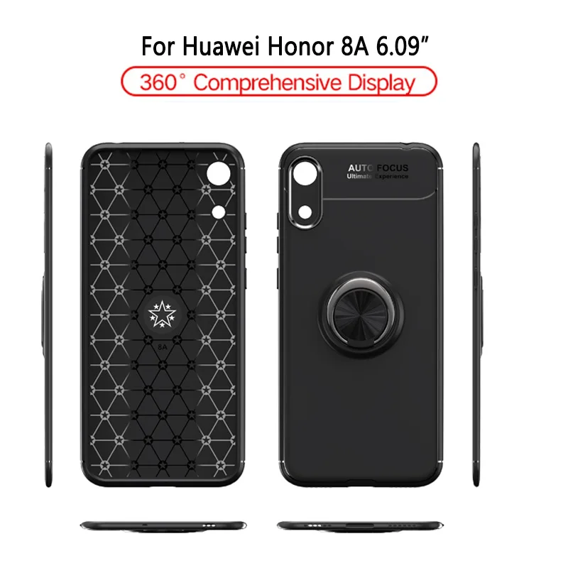 Чехол для huawei Honor Play 3, 3E, 7X, 8X Max, 8 S, 8C, 8A, 9X, Premium Pro, отпечаток пальца, глобальная версия, магнитное кольцо, чехол-подставка для автомобиля