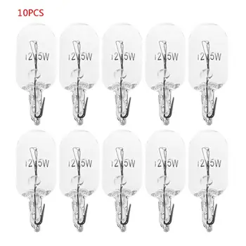 

10Pcs T10 W5W White Color 5W 194 501 Halogen Bulb Side Wedges Car Light Source Instrument Lamp