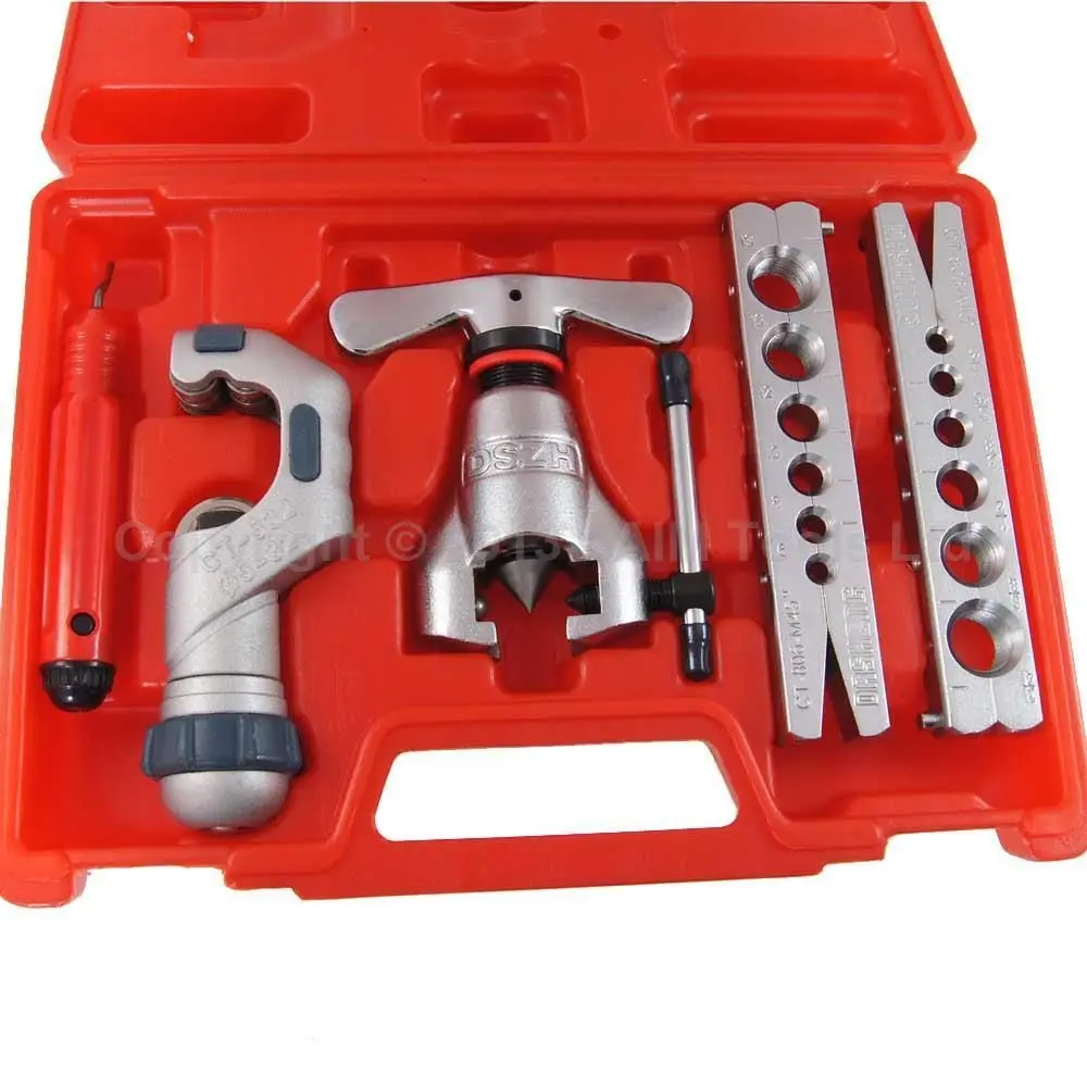 

Tubing Pipe Flaring Tools Cutter Set Kit 45 Degree Eccentric Cone Type