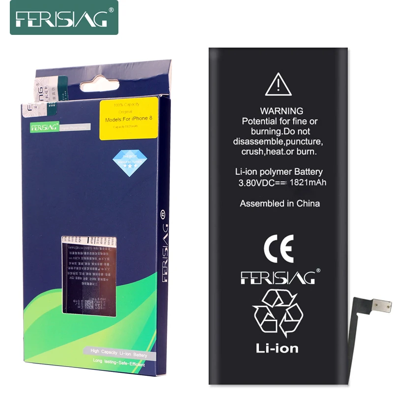 

2230mAh/3380mAh Original FERISING Battery For iPhone 8 8P 8Plus 5S high Capacity Phone Internal bateria For iPhone 8 Plus
