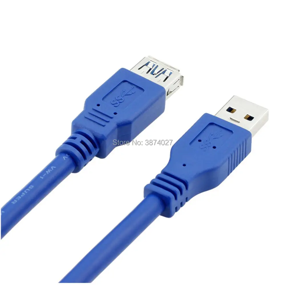 0,3 м, 0,6 м, 1 м, 1,5 м, 1,8 м, 3 м, 5 м, 3 фута, Высокоскоростной USB 3,0 кабель-удлинитель A Male to Female AM to AF M/F USB3.0, удлиняющий кабель