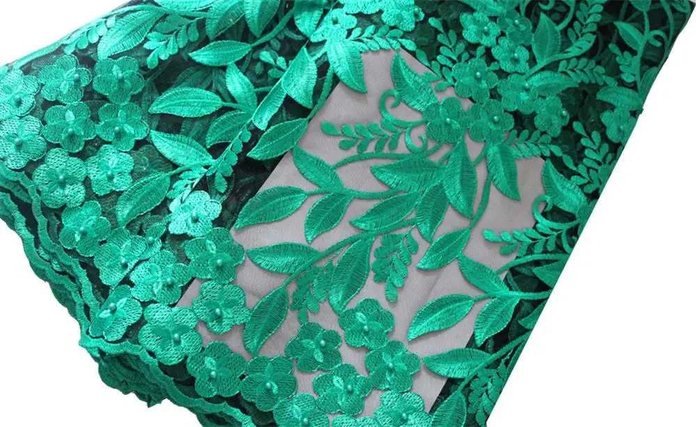 nigerian lace fabric green