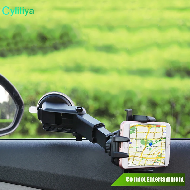 Clearance 50 Easy One Touch 3 Car Mount Universal Phone Holder 360 Degree Suction Cup Cradle Stand Holders for iPhone X Samsung S8 Note 8 8