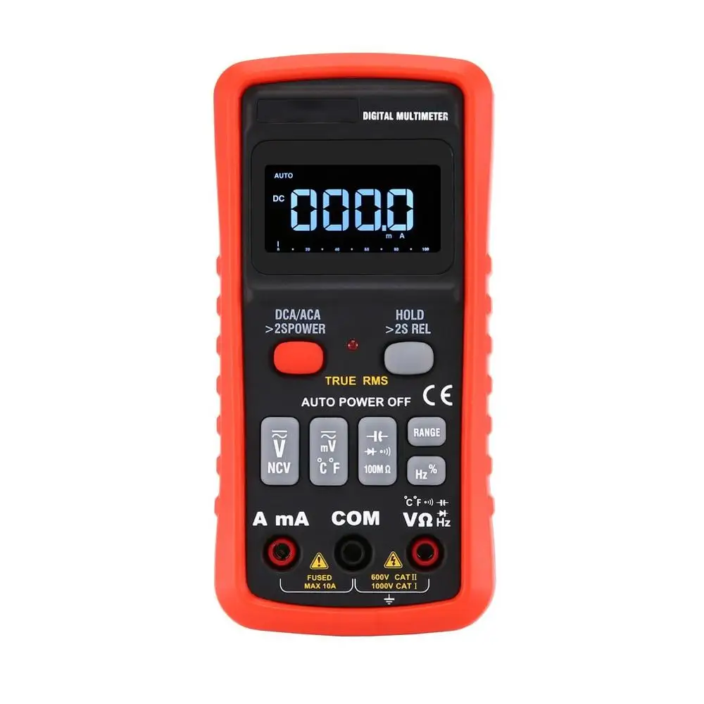 

HC-X Digital Multimeter Auto Range True RMS AC/DC Volt Amp Ohm Capacitance Duty Cycle NCV Diode Temperature Tester 9999 Counts