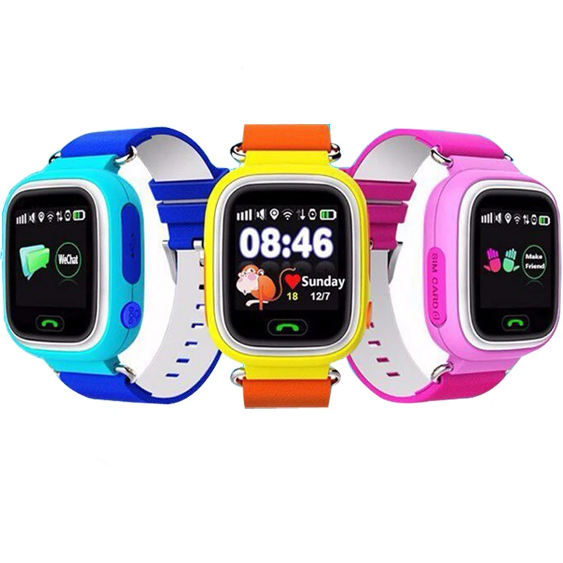 Nvpone Q90 GPS Smartwatch Touch Screen WIFI Waterproof Position Children Smart Wrist Watch Locator for Kid Baby Safe Anti-Lost