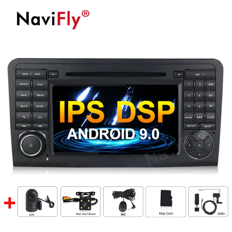Android 9 0 IPS DSP Автомобильный dvd Радио Аудио мультимедийный плеер для Mercedes Benz GL ML CLASS