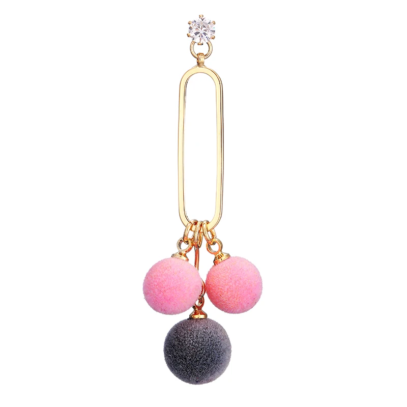 

Women Trendy Three Balls Push Back Alloy Pendant Ear Ball Stud Earrings Wedding Jewelry Christmas Party Girl Lady Gift 2018