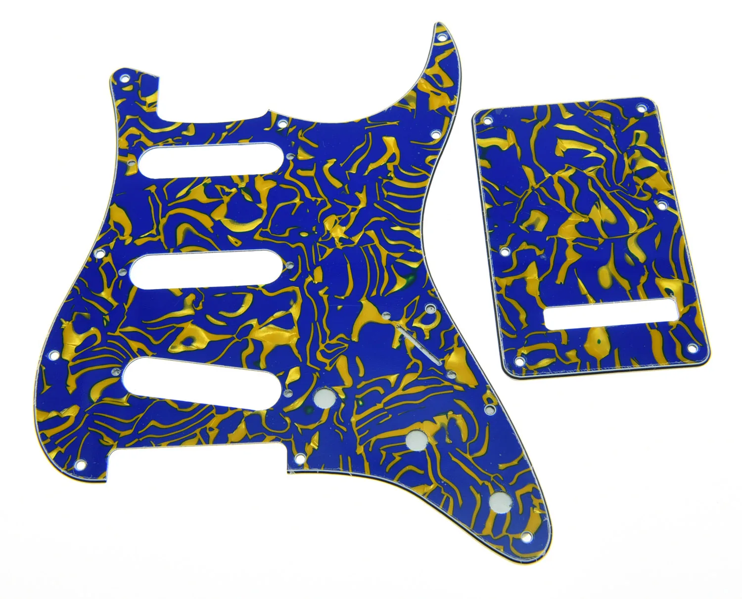 

KAISH ST SSS Pickguard,Trem/Tremolo крышка и винты, синяя оболочка, 3 слоя